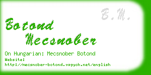 botond mecsnober business card